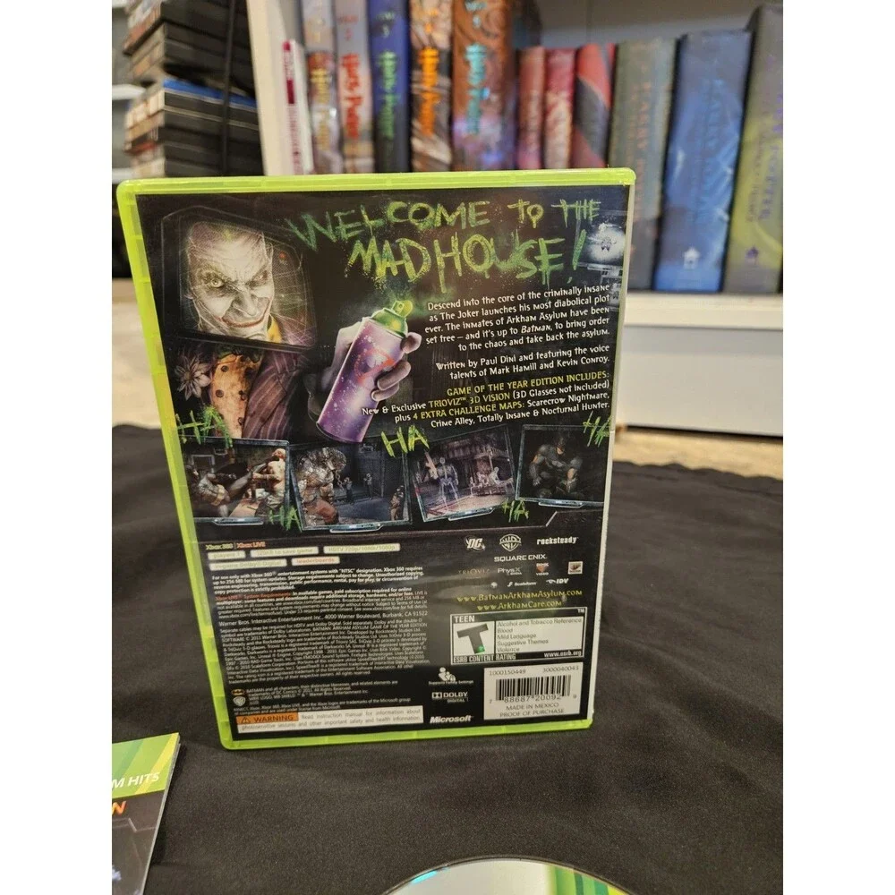 Batman Arkham Asylum Xbox 360 Complete In Box Clean Disc